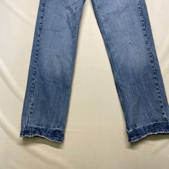 Zara Mom Jeans Womens Blue 4 24x30 Blue Denim Light Wash Straight Leg 5 Pocket - Picture 2 of 12